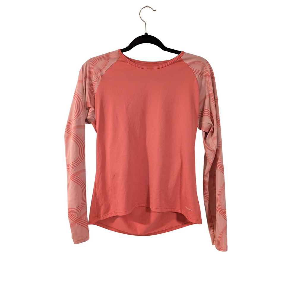 Patagonia Capilene Shirt Womens Medium Pink Long Sleeve Geometric Raglan Top